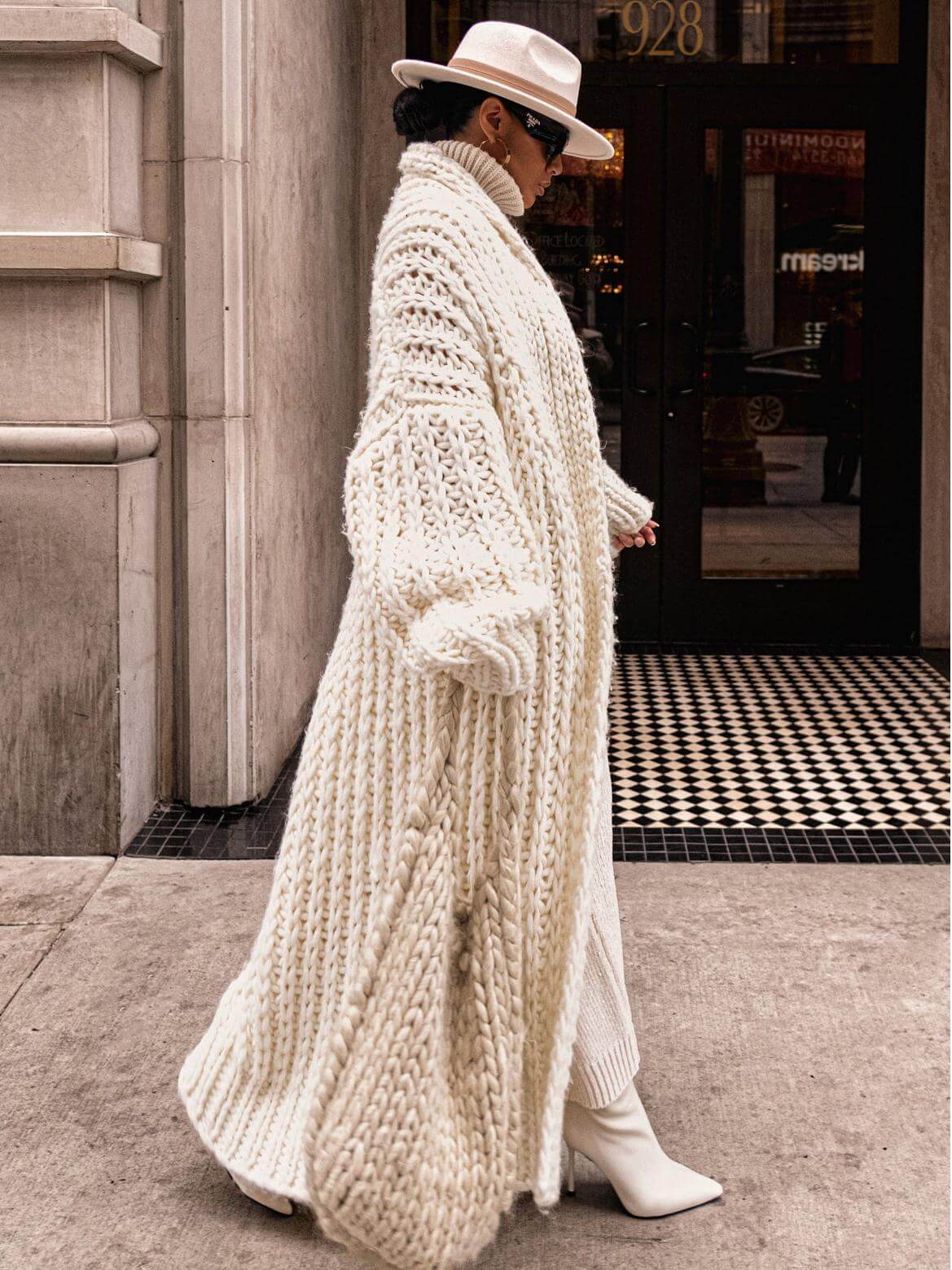 Ivory™| Strickmantel