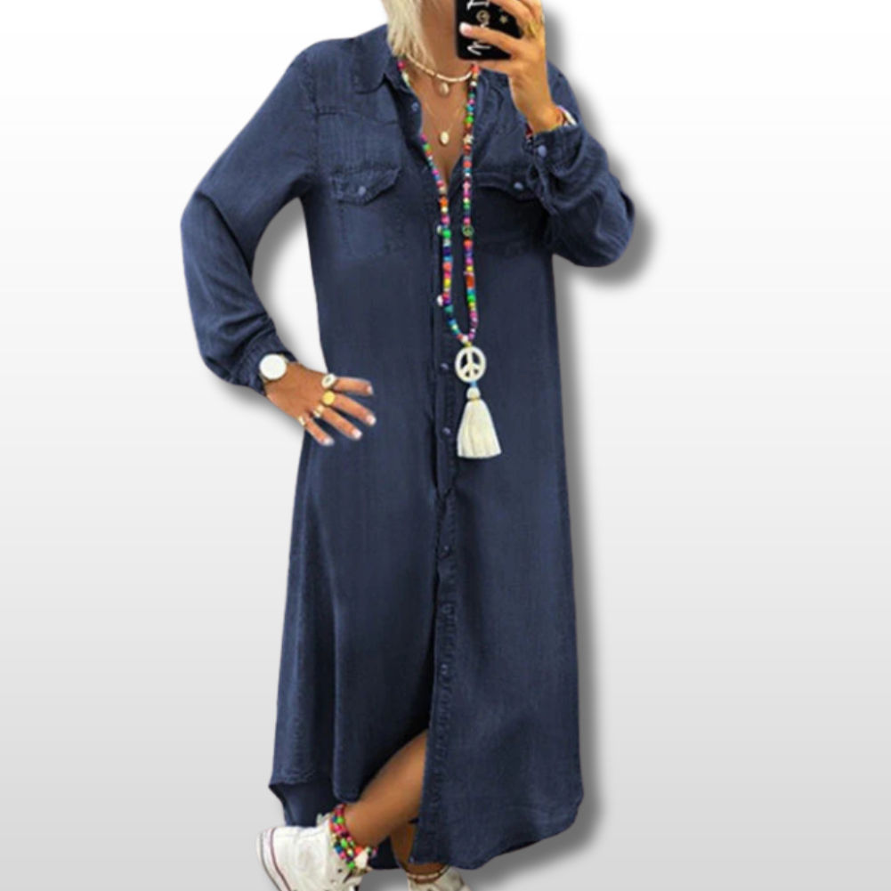 Lina™| Kleid im Denim-Look