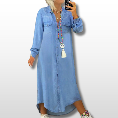 Lina™| Kleid im Denim-Look