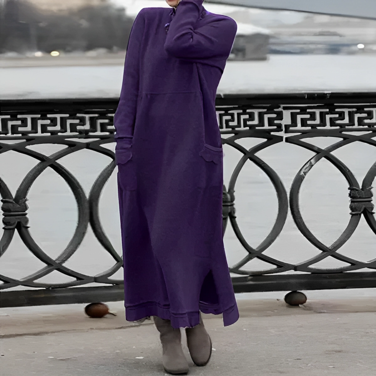 Gerda™| Lange Strickkleid