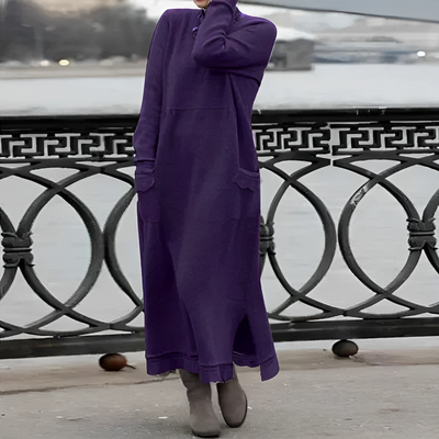 Gerda™| Lange Strickkleid