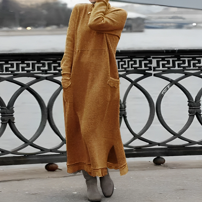 Gerda™| Lange Strickkleid