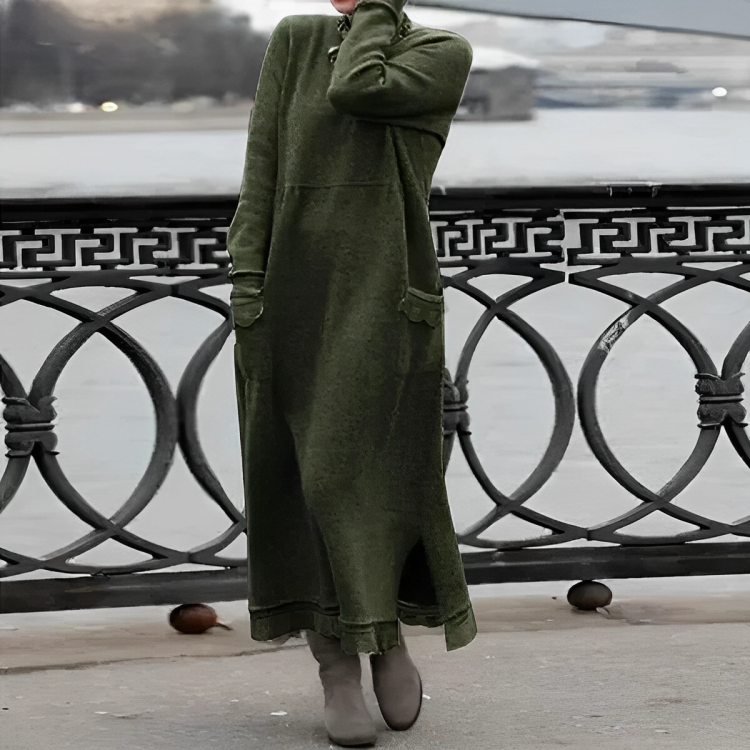 Gerda™| Lange Strickkleid