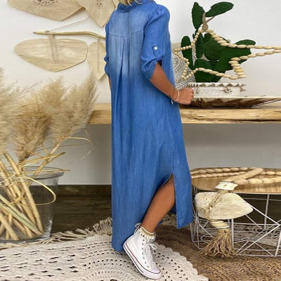 Yazmin™| Kleid im Denim-Look