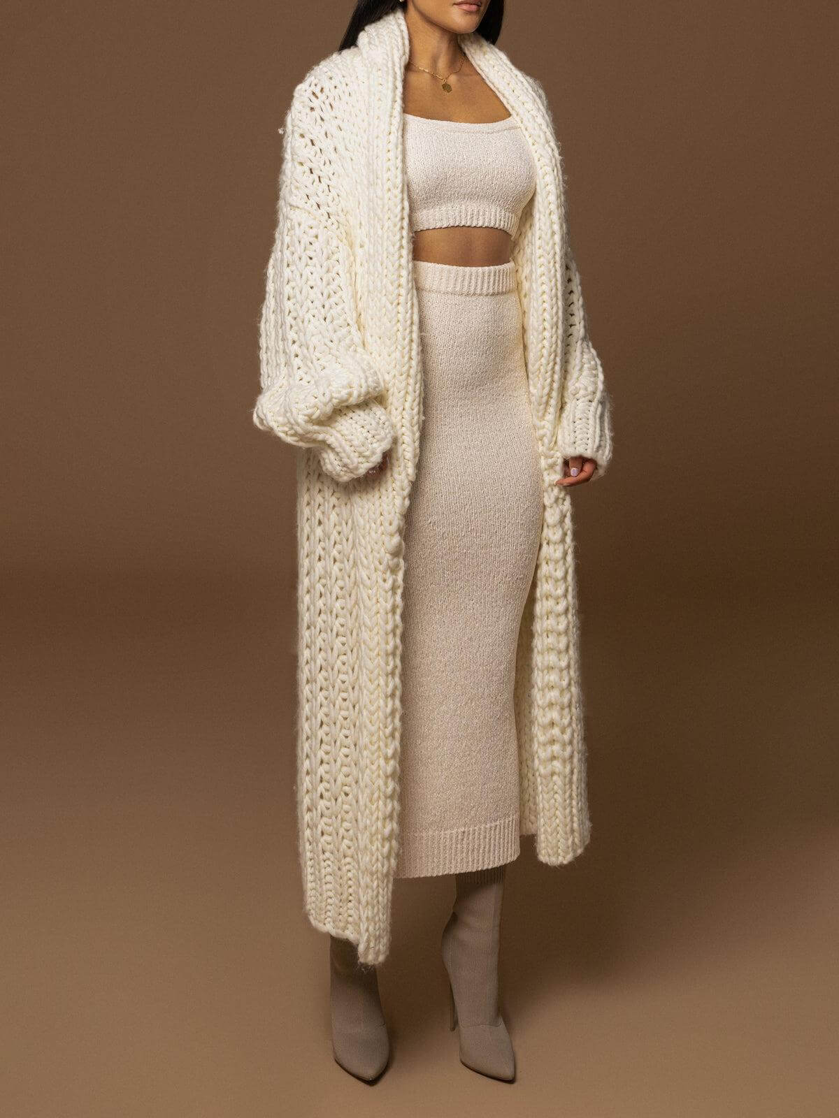 Ivory™| Strickmantel