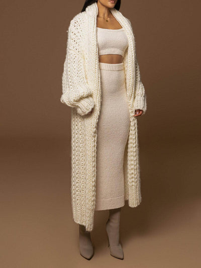 Ivory™| Strickmantel