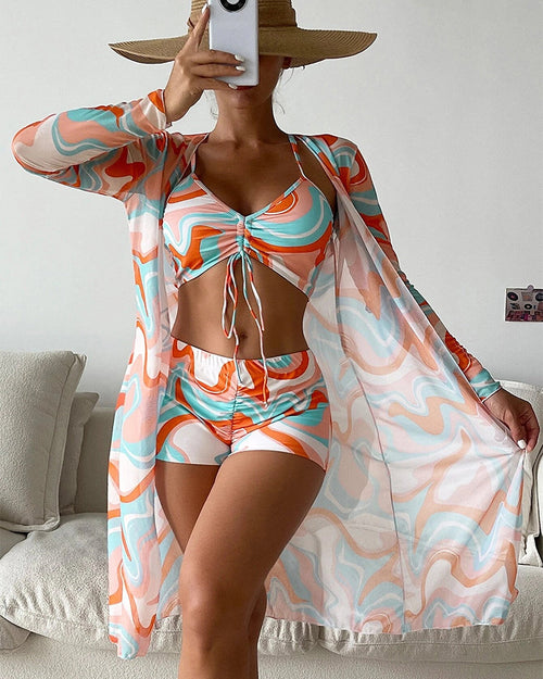 Elena™ | 3-teiliges Bikini-Set mit Druck