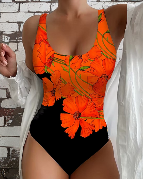 Lucy™ | Elegantes Einteiler-Badeanzug mit Blumenmuster